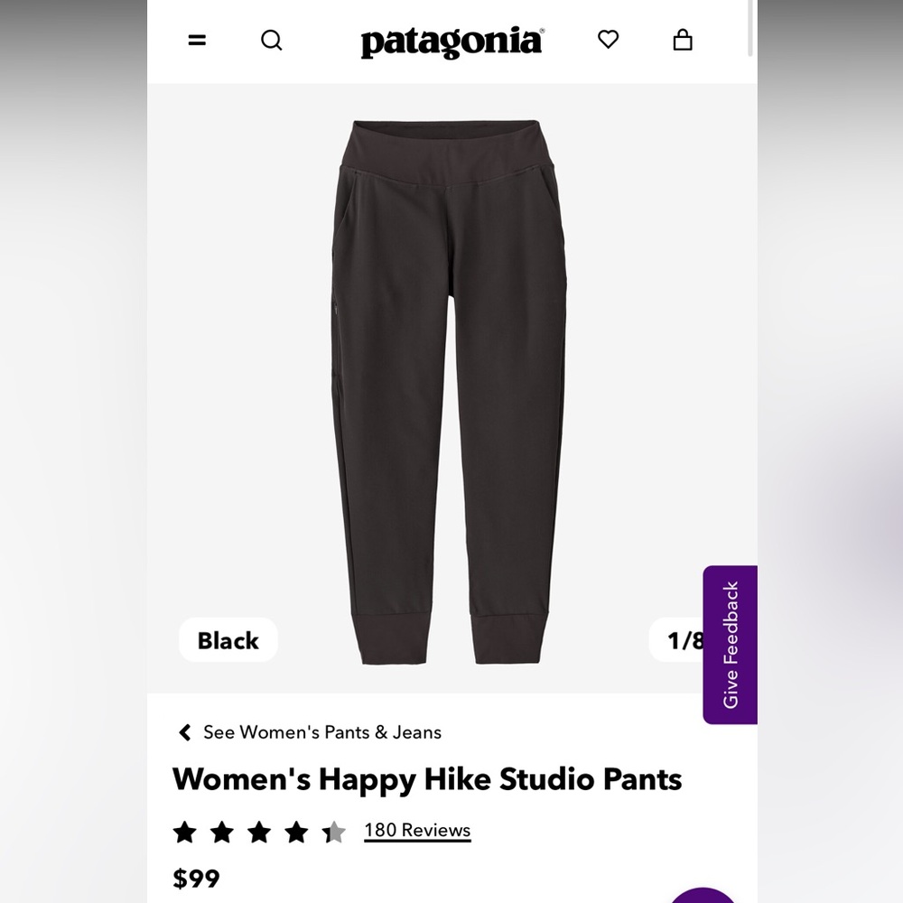 Patagonia Women's Happy Hike Studio Pants - Black